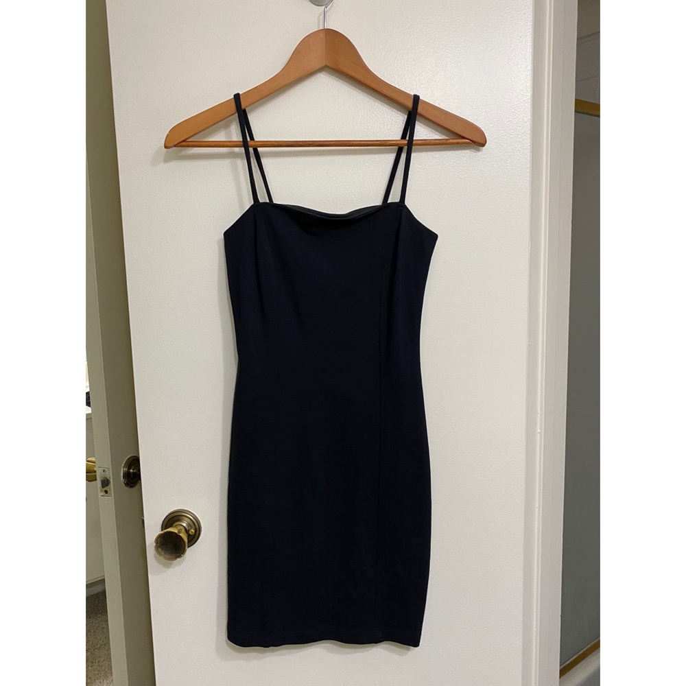 Black strappy mini dress
